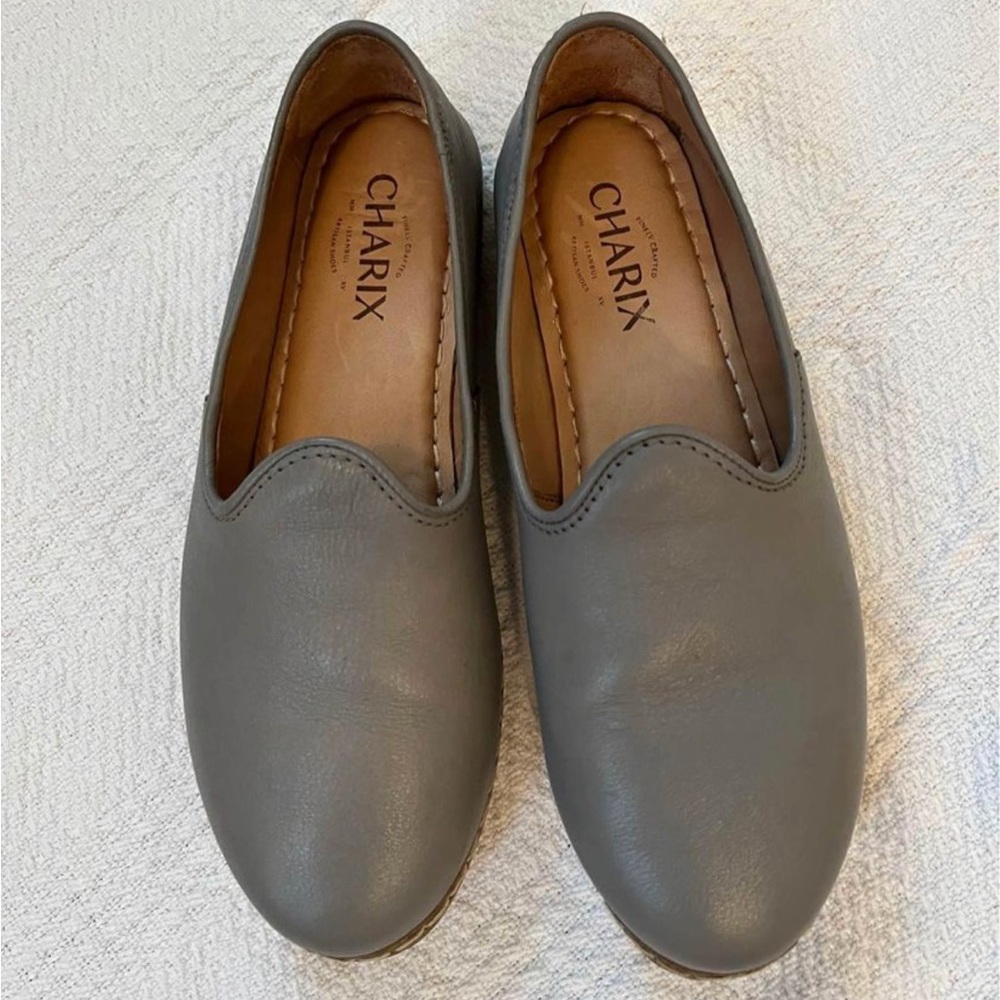 Charix Gray Leather Shoes - Size 7. Like new - worn once.